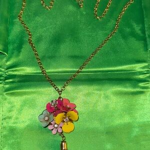 Floral Necklace with Multicolor Accents